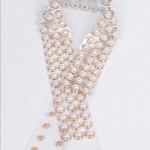 COPY - Gold-pearl clear adjustable fashion belt